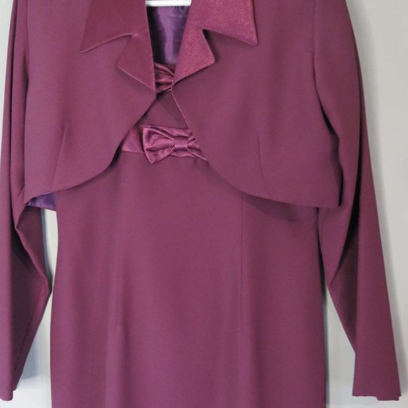 VINTAGE - MAX TREND - 2 PIECE - FORMAL LONG DRESS & BOLERO - SIZE 10. - Picture 7 of 8